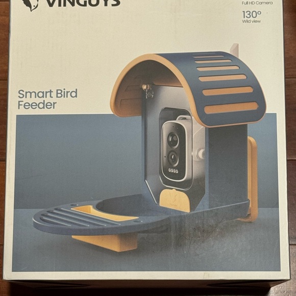 Vinguys Smart Bird Feeder with Camera - Blue and Tan - Picture 6 of 9